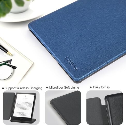 CoBak Case for Kindle Paperwhite 12th Gen 2024 (7") & Kindle Colorsoft Signature Edition - All New PU Leather Cover with Auto Sleep Wake Feature for Kindle Paperwhite Signature 2024 Released in Saudi Arabia