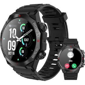 Smart Watch for Men Android iPhone Compatible - Mens Smartwatch Touch Screen IP68 Waterproof Fitness Tracker with Bluetooth Calls, 1.39" HD Activity Trackers, Heart Rate, Sleep, SpO2 Monitor (Black)