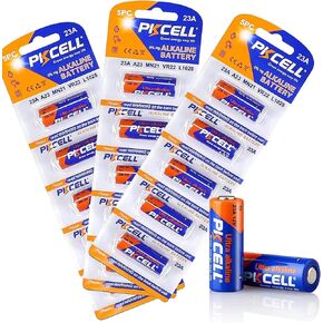 PKECLL 23A 12 فولت بطارية ، 15 حزمة A23 بطارية لفتحة باب المرآب مروحة السقف عن بعد (15 حزمة)