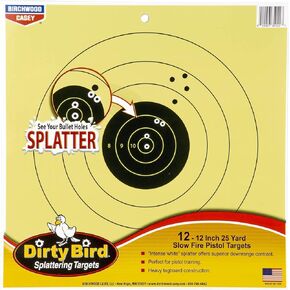 Birchwood Casey Non-Adhesive Dirty Bird Reactive Targets Practice Shooting for Indoor and Outdoor Use