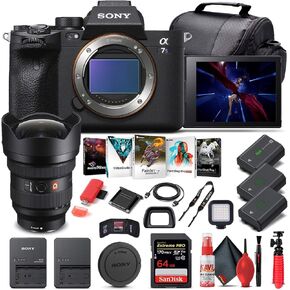 Sony Alpha a7S III Mirrorless Digital Camera (Body Only) ILCE7SM3/B + Sony FE 12-24mm Lens + 64GB Memory Card + 2 x NP-FZ-100 Battery + Corel Photo Software + Case + External Charger + More (Renewed)