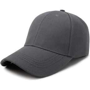 Baseball Cap for Men & Women 100% Cotton Adjustable Unisex Hat, 8 Colors (Black/White/Navy etc.) Breathable Casual in Saudi Arabia