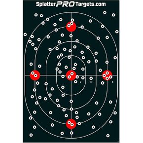 12x18 Splatter Targets. Shots Burst Bright White Upon Impact. Instantly See Your Shots. Ultimate Contrast with White on Black.
