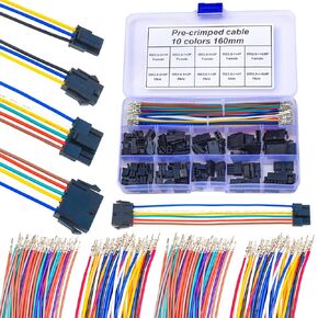 Micro-Fit 3.0mm Pitch Connector with Premium 22AWG Pre-Crimped Cables,Compatible with Molex 3.0mm Singlel Row 1/2/3/4/5/6Pin Housing (MX3.0-Single)