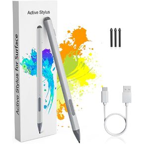 Microsoft Surface Pen -Surface Stylus for Surface Pro 11/10/9/X/8/7/6/5/4/3, Surface Go 4/3/2/1, Surface Laptop/Studio/Book 4/3/2/1 Stylus Pen with Palm Rejection, Rechargeable, 4096 Pressure