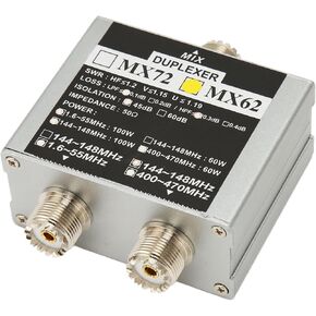 Antenna Duplexer VHF UHF HF, Different Frequency Antenna Combiner 1.6-55MHz 144-148MHz 400-470MHz, VHF UHF Transit Station Shortwave Tri Band Antenna Duplexer