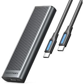 VENTION M.2 NVMe & SATA SSD Enclosure, 10Gbps USB 3.2 Gen2 M.2 Enclosure Tool-Free, Aluminium NVMe SSD Enclosure Support UASP/Trim, M Key & B+M Key and for Sizes 2230/2242/2260/2280 SSDs