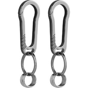 YSK011 2pack Carabiner Keychain Clip for Keys, Heavy Duty Car Key Chains Organizer for Men and Women