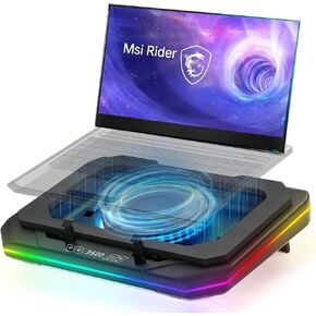 Cooling Pad for Msi Raider 18 HX A18 HX 17 GE76 GE66 GE67Hx GE63 GE78HX GE68HX Gaming Laptop with Ultra Powerful Booster Turbo Cooling Fan Can Fast Cooling,6 RGB Light Mode,Touch Start ﻿