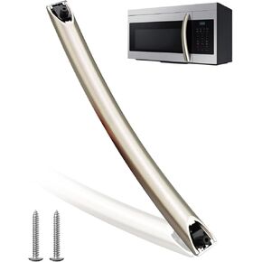 Microwave Door Handle Repalce DE94-04313F Fit for Samsung Microwave ME16A4021AS ME17R7011ES, Complete Kit with 2 Screws Included