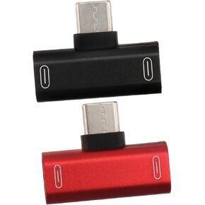 2PCS USB C شاحن سماعة رأس محول النوع C ذكر الإناث المزدوج AUX AUX AUX AUX PD محول الشحن السريع in Kuwait
