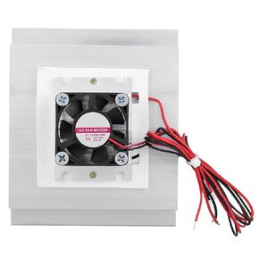 Peltier Cooler, Thermoelectric Peltier Plate Module Cooling System Semiconductor Cooler Heat Sink Conduction Module XD 35 DIY Kit for Small Space Cooling 02# (with cold end fan)