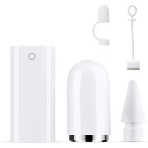 Magnetic Replacement Cap Charging Adapter and Tips Replacement Compatible with Apple Pencil 1st, Cap Holder and Adapter Tether