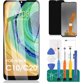 for Nokia C10/C20 Screen Replacement for Nokia C10/C20 LCD Display for TA-1339 TA-1348 TA-1352 TA-1356 Digitizer Touch Screen Assembly Replacement Repair Parts