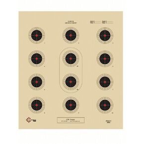 AR 5/10 Shooting Targets, Air Rifle, 10 Meter (33 Ft.), 12 Bullseye