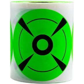 Target Stickers Self Adhesive Targets for Shooting Adhesive Shooting Targets Fluorescent Green Label (Qty 250pcs 3")