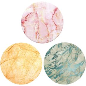 Multi-Functional Grip Mobile Phone Stands and Finger Holder (3 Pack) - Marble Pink Green Yellow