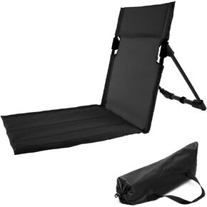 Ultra-Light Camping Folding Chair with Backrest, Outdoors Relaxing Chair with Carry Bag, Breathable Stable Chair, Portable Flip Seat Chairs for Beach Camping Picnic Hiking Beach (Black)
