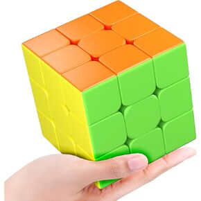 Vdealen Big Size 3x3x3 Stickerless Speed Cube, 3.54inch Smooth Magic Cube for Educational Cube Teaching, Large Puzzle Cube Birthday Party for Kids Teens Adults