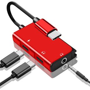 محول صوت USB C إلى 3.5 مم ، جودة صوت HI-Fi ، متوافق مع معظم الهواتف والوسادات USB C ، يدعم الشحن السريع والتصميم المحمول