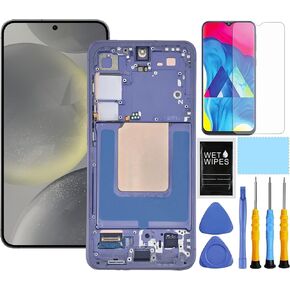 【Only for US Version】 AMOLED for Samsung Galaxy S24 5G Screen Replacement with Frame for Samsung S24 SM-S921u S921a S921w LCD Display digitizer Touch Screen Assembly with Tools Purple