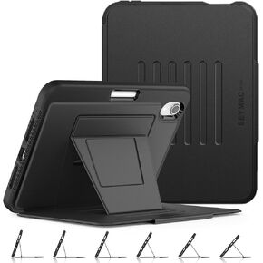 SEYMAC stock Case for iPad Mini 7 (A17 Pro)/ Mini 6 8.3'', Auto Sleep/Wake Case with Magnetic Multi-Angles Stand, Card Slot Case, Black