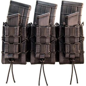 High Speed Gear MOLLE Double Decker Taco Shingle, 3 Rifle/Pistol Mag Pouches
