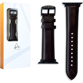 ARMOR Leather watch band for Apple Watch, Bourbon Brown