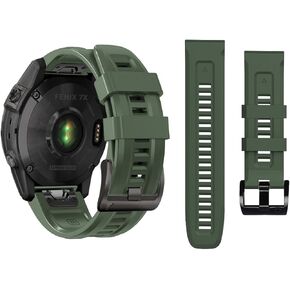 22mm Watch Band for Garmin Fenix 5/Fenix 6/Fenix 7/Fenix 8 47mm/Fenix E 47mm, Soft Silicone Band Strap Wristband with Quick Fit for Garmin Smart Watch