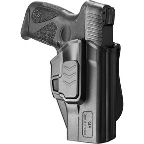 Taurus G2C Holsters, Polymer Paddle Holster Fit Taurus G2C/G3C, Taurus Millennium PT111/PT140 G2. Open Carry Holster for Outside Waistband, Index Finger Release System/Adjustable Cant. Right Hand