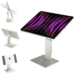 Gabor Height Adjustable Magnetic Tablet Stand - iPad Stand for Desk, Compatible w/ 4-12.9" Tablet - 360 Rotating, Holder for 12.9" iPad Pro (Gen 3 to 5), 12.9" iPad Air (Gen 4)