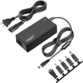 TKDY 12V DC Power Supply for WiFi Router, 110-240V AC to DC 12Volt 3.5A 3A 2.5A 1A AC Power Adapter, for LCD Monitor, Wireless Router, Security Camera, LED Strip, with 5 DC Connectors.
