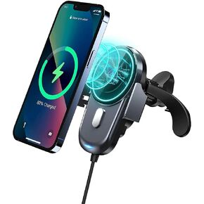 Wireless Car Charger,Englear Magnetic 15W Fast Charging Car Charger Phone Holder for iPhone 15/14/13/12,13/12 Mini,15/14/13/12 pro,15/14/13/12 pro max,15/14 Plus(Gray) in Saudi Arabia