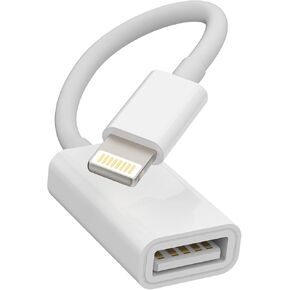 Lightning to USB Flash Adapter for iPhone OTG Converter Dongle Camera Card Reader Keyboard Mouse Drive MIDI Hub Piano Data Sync 11 12 13 14 Pro Max Mini Xr X Xs Se 7 8 Plus for Ipad Air