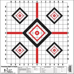 Pro Shot Red Diamond Precision Sight In Target, Red/Black on White