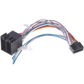 16 Pin to ISO Cable Adapter 16P Plug ISO Connector Wiring Harness Universal Accessory Wire for 2 Din Radio Car Android Head Unit