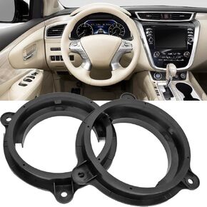محول مكبر الصوت Qiilu 2PCs ، 6.5 بوصة أسود بديل ABS لـ Murano Sentra 2000-2019 ، Titan 2004-2019 ، K2 2011+ مع موصل تسخير الأسلاك