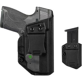 IWB Holster Right Hand Fits S&W M&P Shield M2.0 3.1" 9mm/.40 with Integrated CT Laser Pistol Holster & Universal 9mm/.40 Single Stack Mag Carrier Concealed Carry