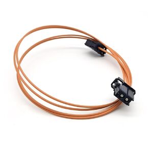 1 PC Car Most Fiber Optic Cable, Male to Male Plug Audio Amplifier Loop Connector, Waterproof Anti-Interference Decoder Fiber Optic Harness, Compatible with Mercedes-Benz BMW Audi (Orange)
