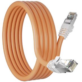 Ethernet Cable 40ft, Cat 7 Outdoor Cable SFTP Triple Shielded Ethernet Cable Indoor, High-Speed 10Gbps 600MHz Network Cable, Waterproof/UV Resistant, Direct Burial, LAN Cable with RJ45 for Router