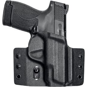 Tulster OWB Contour Holster in Right Hand fits: M&P Shield/Plus 3.1" 9/40 | Optic Compatible Outside The Waistband Concealed Carry Kydex Holster