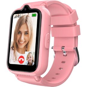 4G Kids Smart Watch with GPS Tracker ، هاتف Kids Coell Watch مع فيديو مكالمة فيديو صوتية على مدار الساعة SOS Camera Game HD Touch Screen