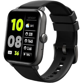 3Plus Vibe Fit Smart Watch with 1.83" Full Touch Display/Answer & Make Calls/Sleep Monitoring/Heart Rate/IP68 Waterproof/50+ Workout Modes/Quick Reply/iOS and Android