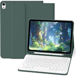for iPad (A16) 11th/10th Generation Case with Keyboard 11/10.9 inch (2025/2022), Detachable Wireless Bluetooth iPad Keyboard Case Thin & Light with Built-in Pencil Holder, Pink