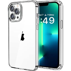 Compatiable with iPhone 13 Pro Case Clear, Transparent Shockproof Phone Case, Slim Anti-Scratch Hard PC Back Protective Cover Bumper, Clear