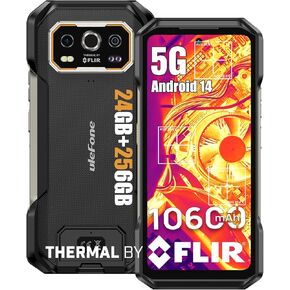 Ulefone Armor 27T Pro 5G Rugged Phone with Thermal Image Camera, MTK Dimensity 6300 5G, 24GB+256GB, 50MP+64MP+32MP, Android 14, 6.78", 10600mAh/Wireless Charge, uSmart, GPS/NFC Unlocked Smartphone