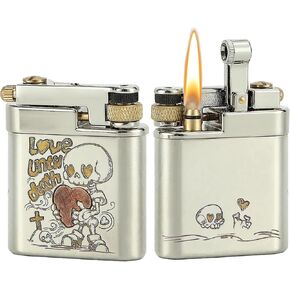 DOUBFIVSY Vintage Lighter, Refillable Kerosene Lighter Vintage Trench Lighter Mechanical Brass Lighter Soft Flame Lighters, Cool Lighter Collection Unique Gift for Men Dad Husband (Constantine)