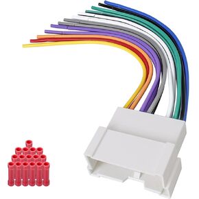 Car Radio Wiring Harness 16Pin Stereo Wire Connector Compatible with Hyundai Accent Elantra Sonata Kia Rio Sedona Aftermarket Radio Adapter