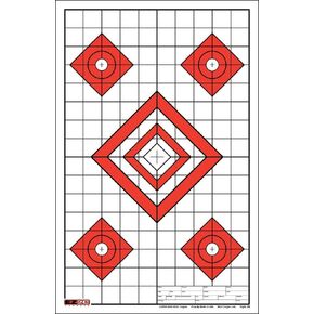 Sight in Rifle Target ~ EZ2C Targets Style 28 (25 Count) Five Targets per Sheet