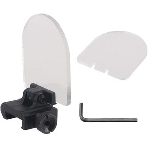 Sight Protector 3mm High Impact Shield Protector Rounded Foldable Lens Cover Shields Rail Mounted Sight Protector 20mm Clear Transparent Scope Lens Protector